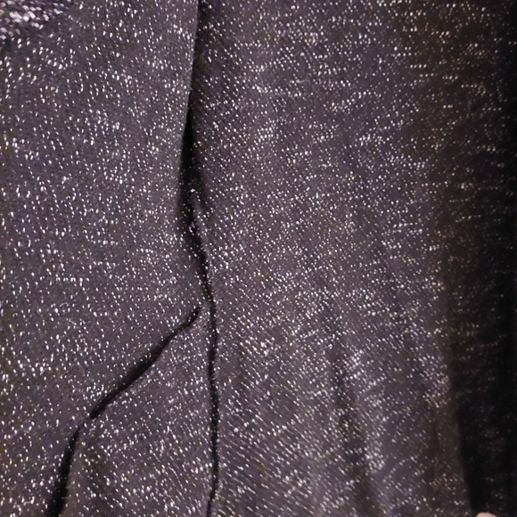 BNCI open knit long blazer cardigan black and white design. Size large - Picture 6 of 8